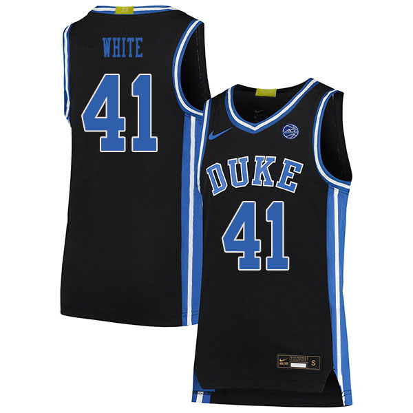 2020 Men #41 Jack White Duke Blue Devils College Basketball Jerseys Sale-Black